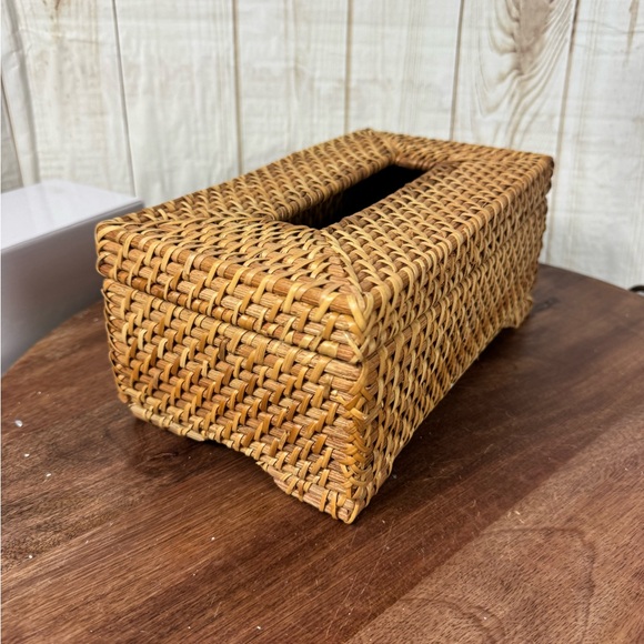 Woven Rattan Tissue Box Cover - Picture 6 of 11